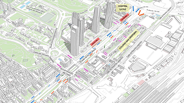 Cortes de la primera fase de las obras que arranca este martes