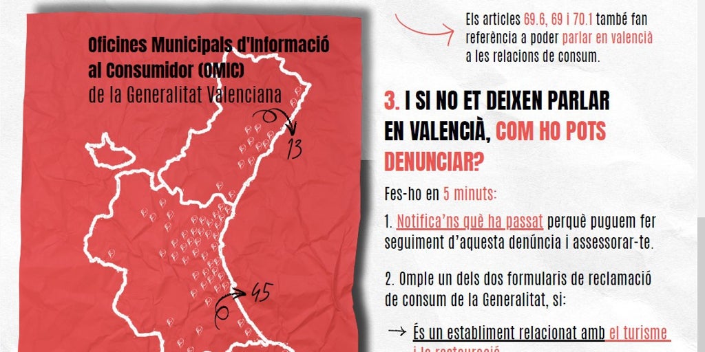 Campaña de la  ONG del catalán  para denunciar «discriminación» en Valencia si en comercios atienden en castellano