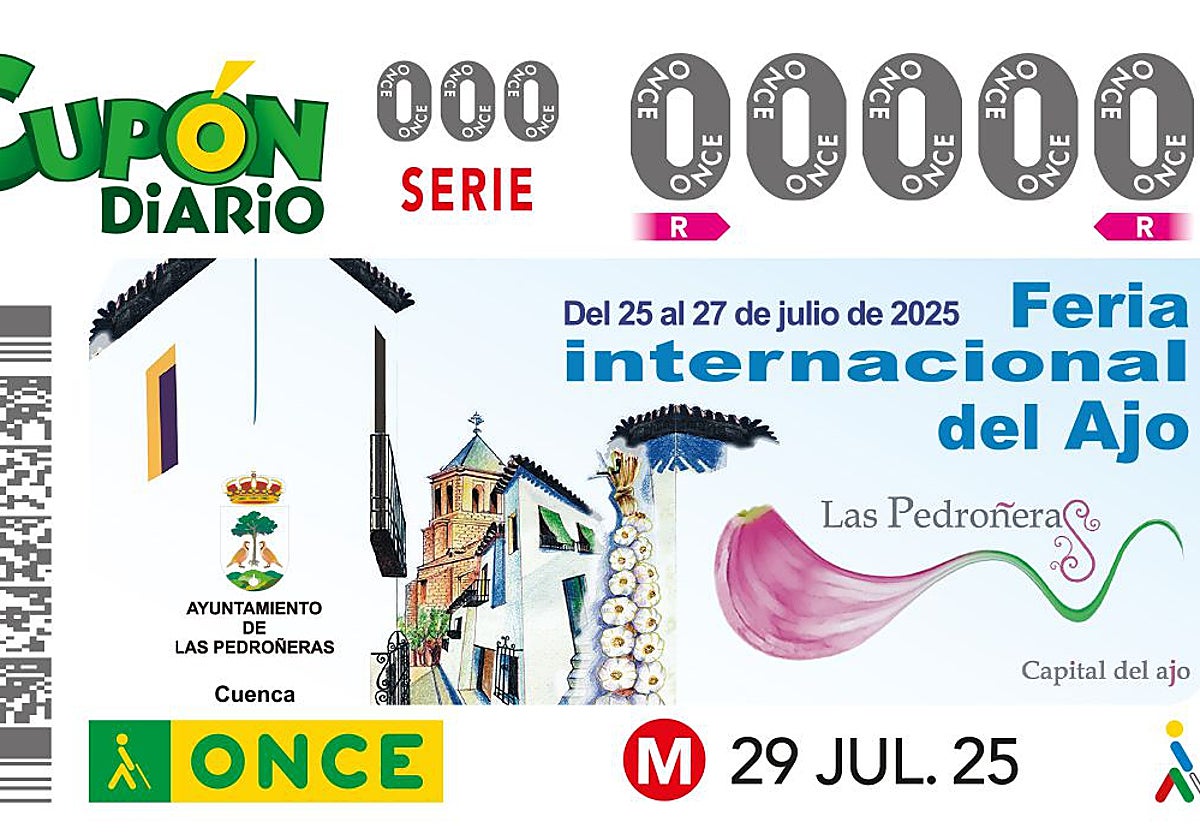 Cupón de la ONCE del próximo 29 de julio