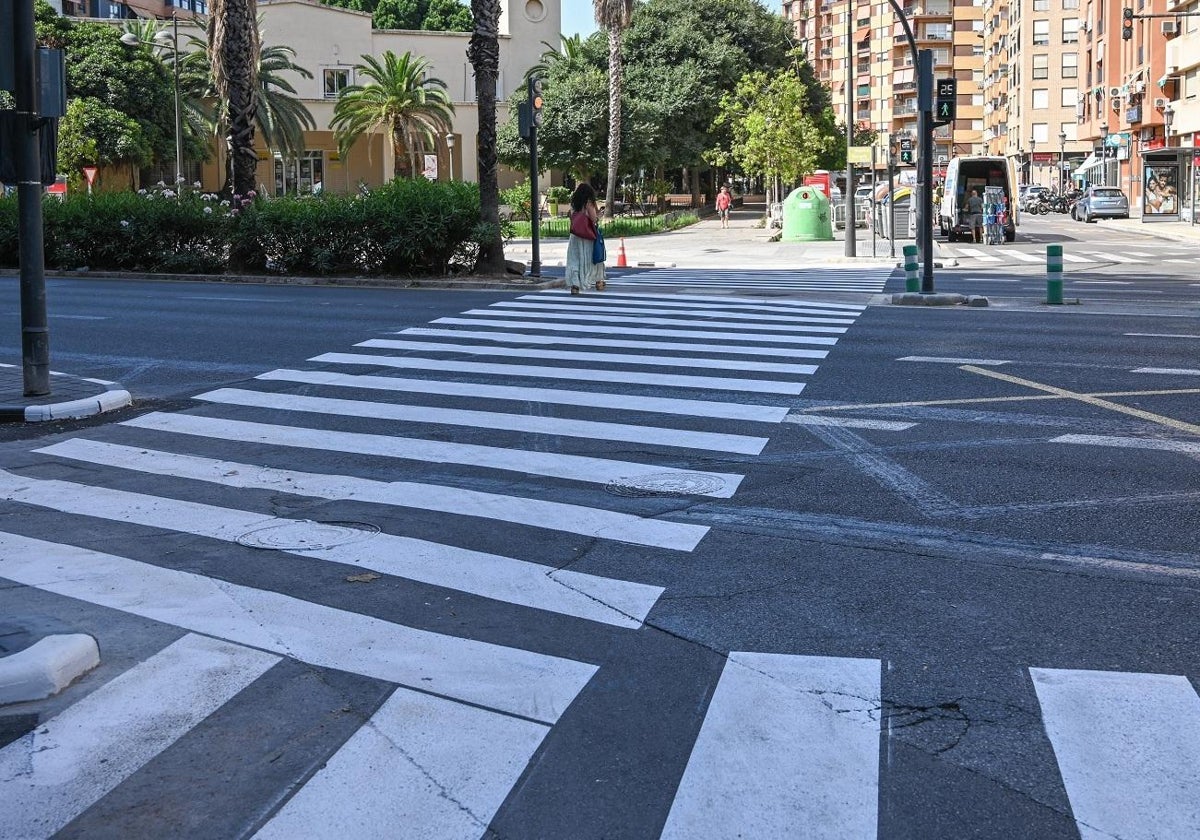 Imagen de archivo del cruce de la avenida Pérez Galdós con Giorgeta, en Valencia