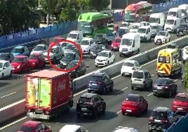Un accidente y el inicio de las obras del soterramiento de Ventas provocan atascos kilométricos en la M-30