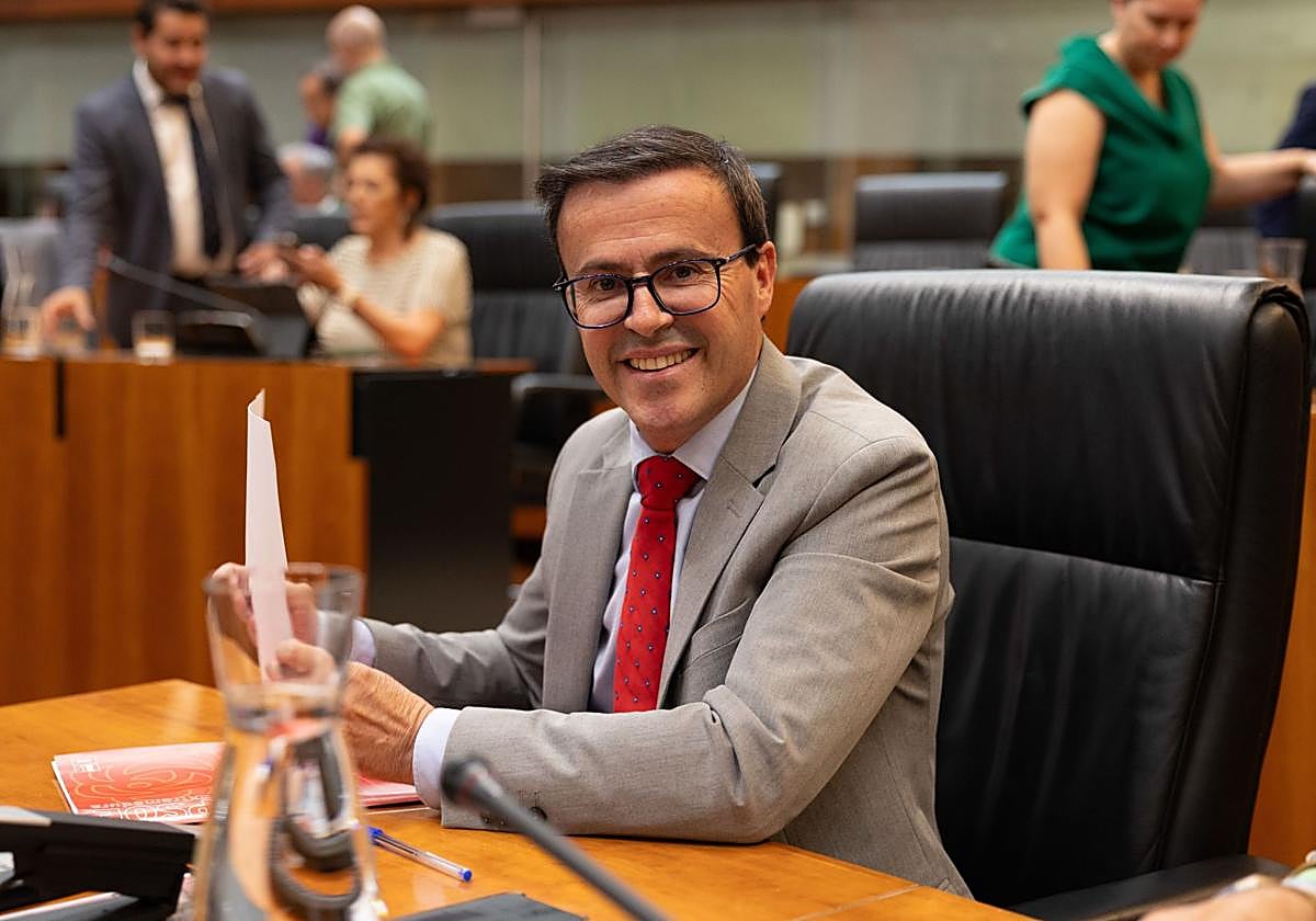 Miguel Ángel Gallardo, el jueves en la Asamblea de Extremadura