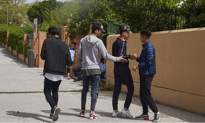 Un grupo de menores extranjeros no acompañados