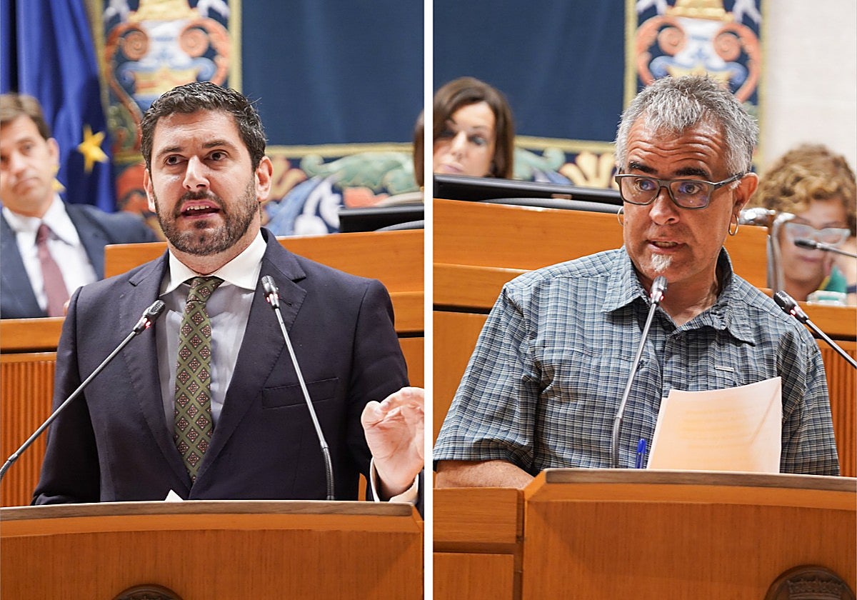 Los parlamentarios de Vox y Podemos en el Parlamento autonómico, este 2 de julio, han elevado la temperatura del hemiciclo