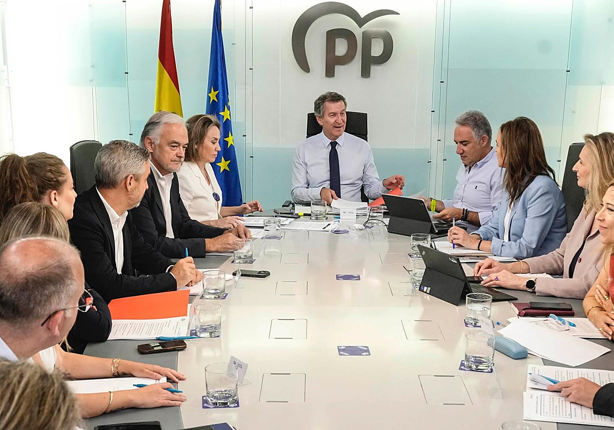 Feijóo preside el comité de dirección en Génova