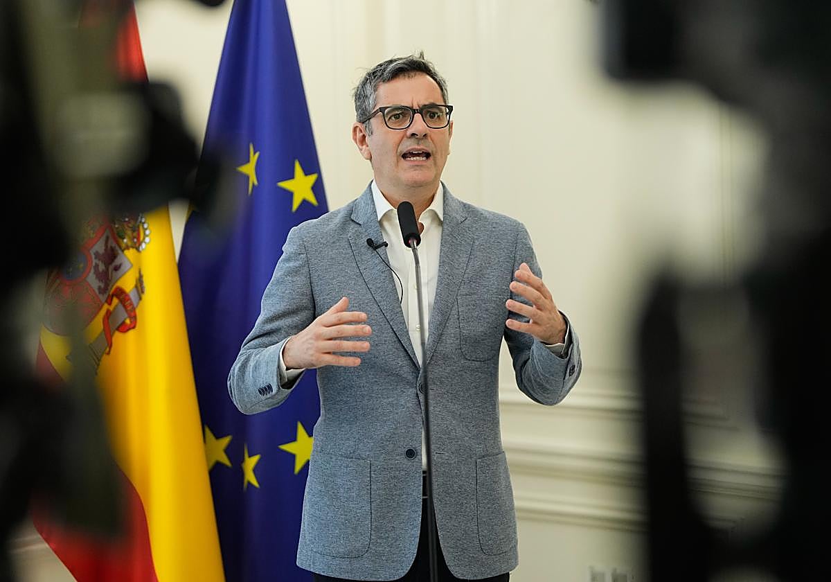 El ministro de Presidencia, Félix Bolaños.