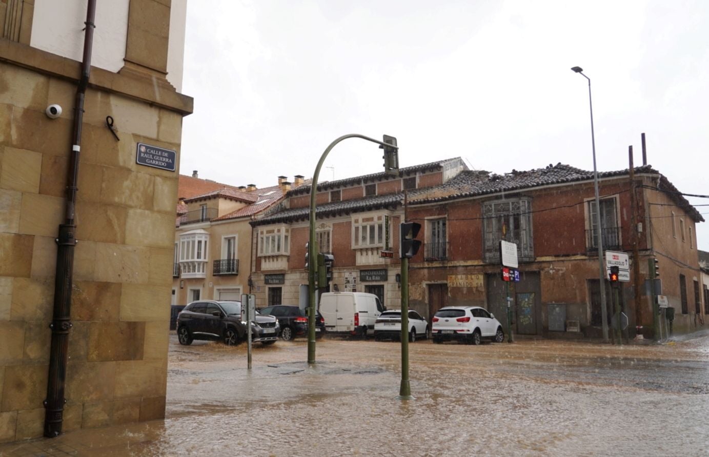 Medina de Rioseco, bajo una fuerte granizada