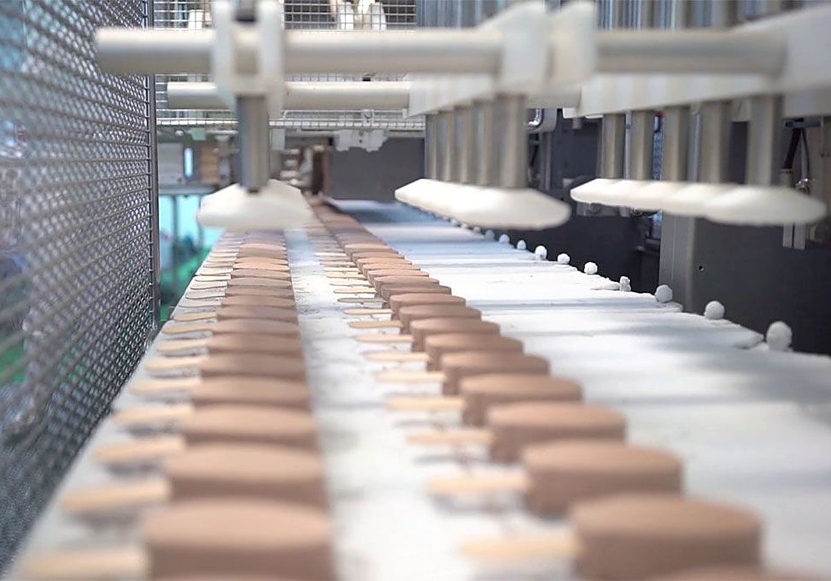 Imagen de archivo de una fábrica de helados