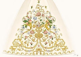 Nueva saya para la Virgen del Socorro de Córdoba, ofrenda de sus devotos