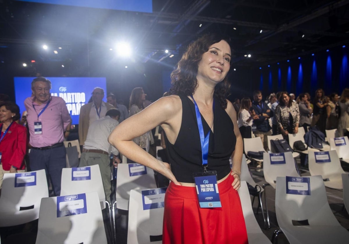 Isabel Díaz Ayuso, en el congreso nacional del PP