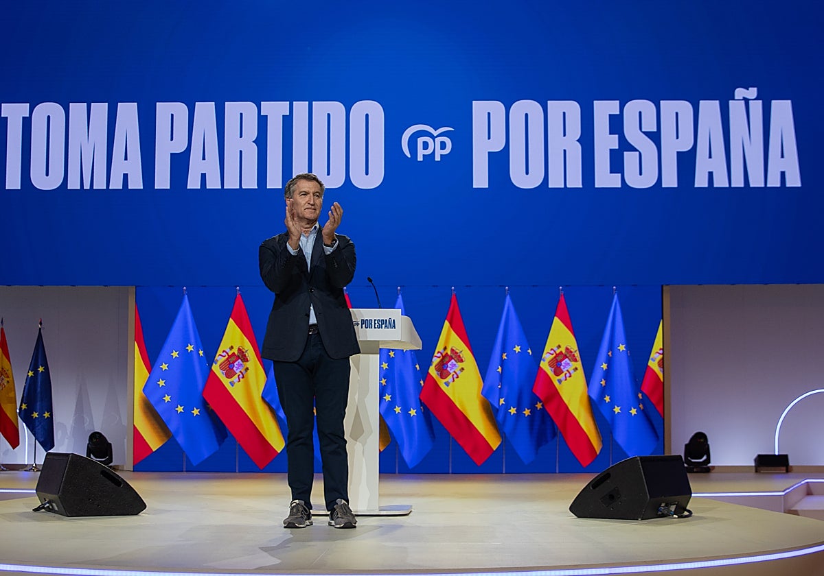 Feijóo en la clausura del Congreso del PP