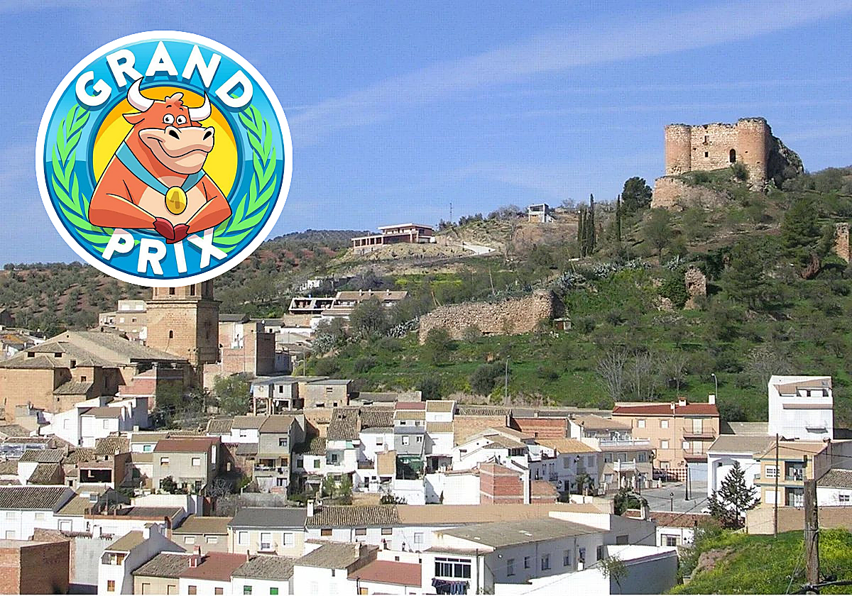 Monataje de Huelma con el logo del Grand Prix