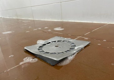 Chapa de aluminio con la que se produjo el corte