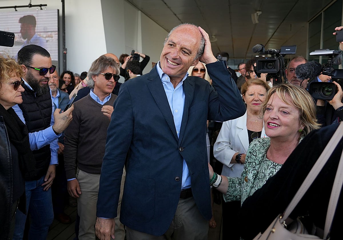 Imagen del expresidente de la Generalitat Valenciana Francisco Camps durante el acto celebrado el pasado 10 de mayo en Valencia