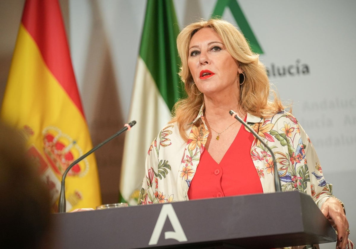 Carolina España, tras el Consejo de Gobierno.