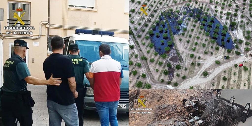 Tres detenidos por causar más de cuatro millones de pérdidas al perforar el oleoducto Cartagena-Puertollano y provocar un vertido
