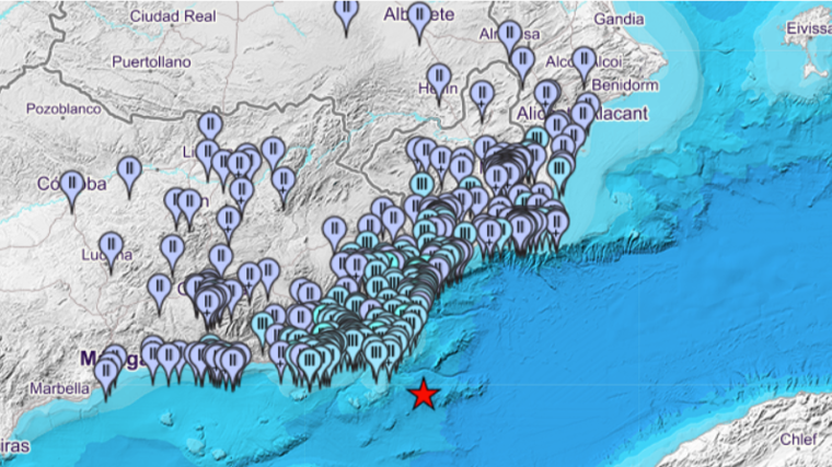 Un terremoto de magnitud 5,4 localizado en aguas de Almería sacude a casi 500 municipios de Andalucía