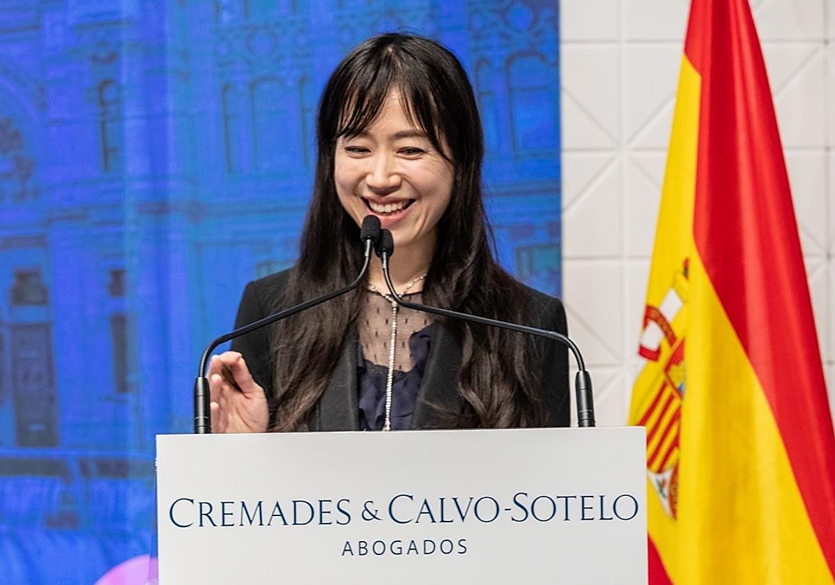 Kaori Matsumoto durante su participación en un foro en Madrid