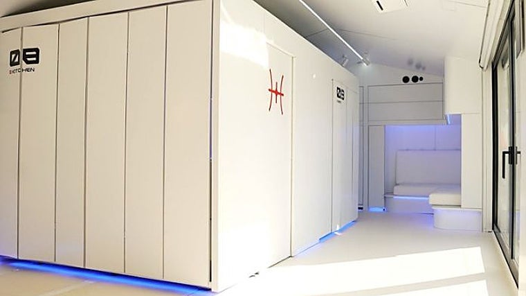 Interior de la casa del futuro, que cuenta con 58 metros «dinámicos»