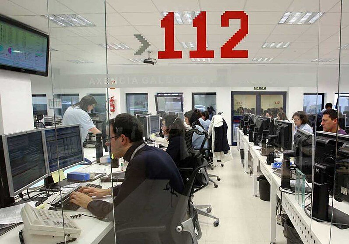 Sala del 112 en la Comunidad gallega