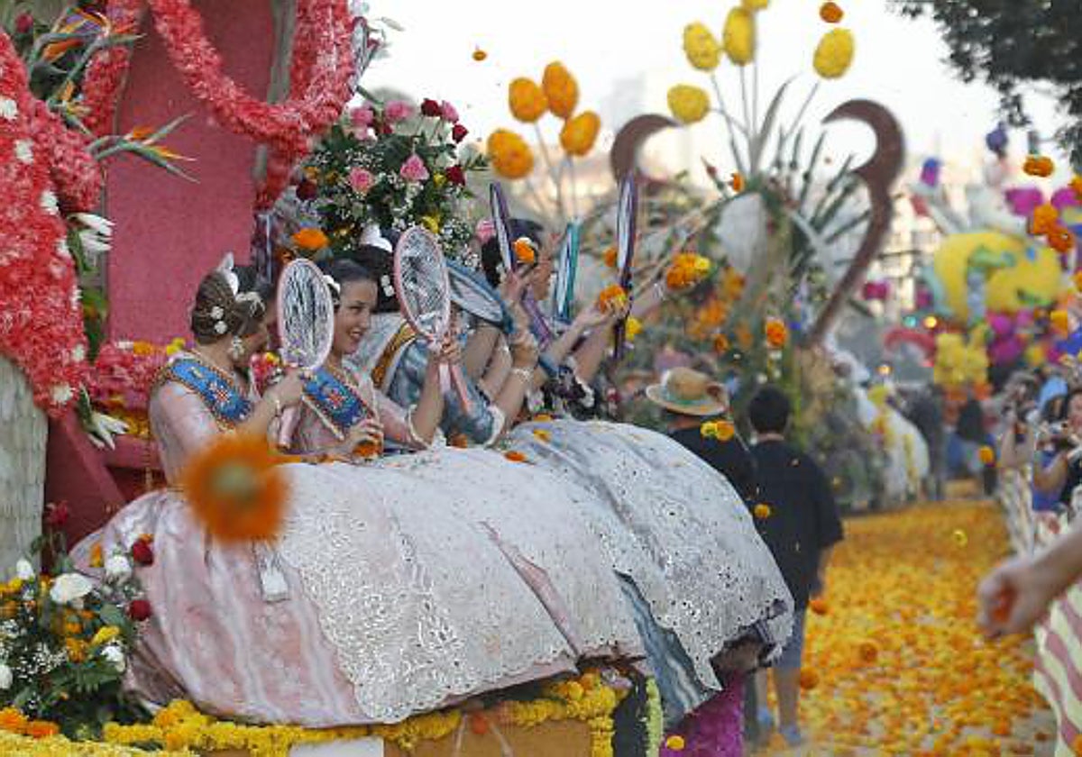 Imagen de archivo de la Batalla de Flores de Valencia