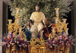 Jesús de las Penas y la Oración en el Huerto de Cabra, en el taller de Miñarro para labores de conservación