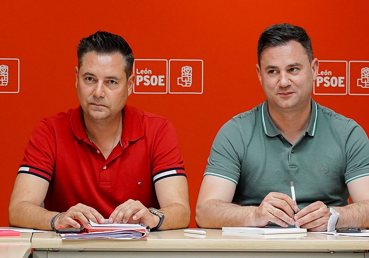 Daniel de la Rosa y Javier Alfonso Cendón, durante la rueda de prensa celebrada en León
