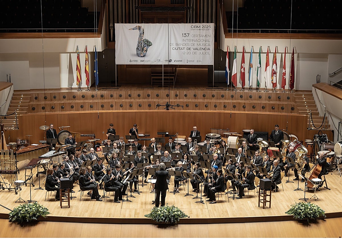 La Unión Musical de Algímia durante su actuación