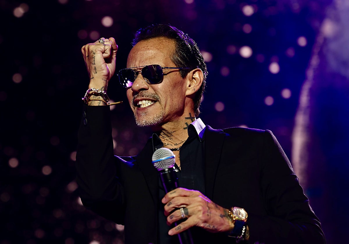 Marc Anthony, durante su actuación en Simancas (Valladolid)