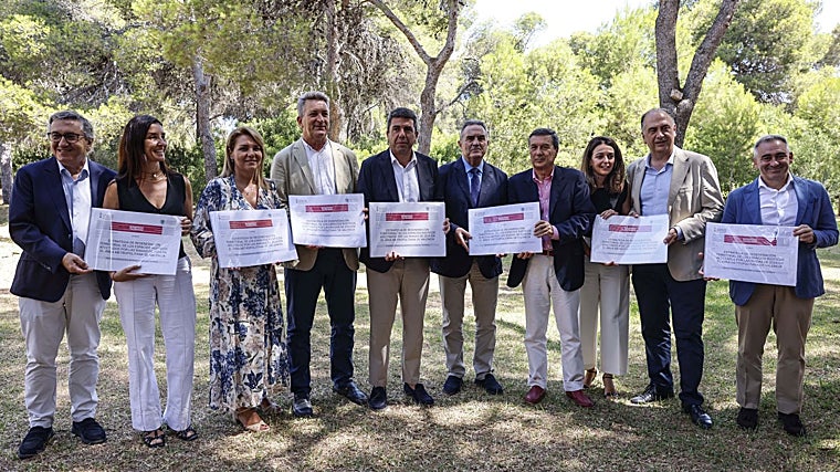 Imagen del Gobierno valenciano, este martes, en el acto de presentación de los parques antirriadas