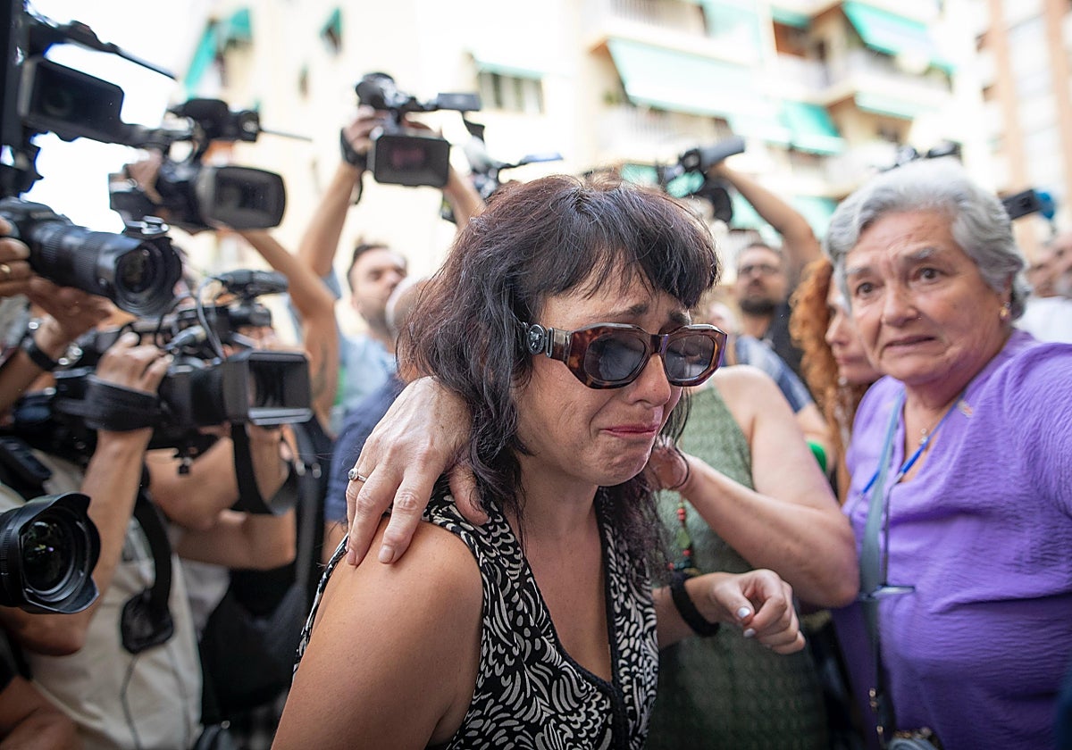 Juana Rivas, este martes, en el Punto de Entrega Familiar de Granada