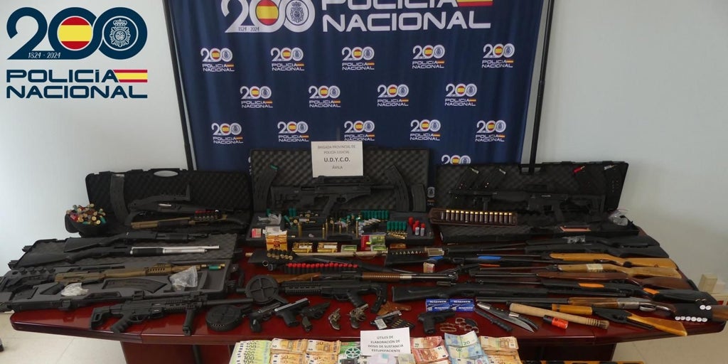 Tres detenidos e incautadas drogas y «numerosas» armas en una operación en la zona sur de Ávila