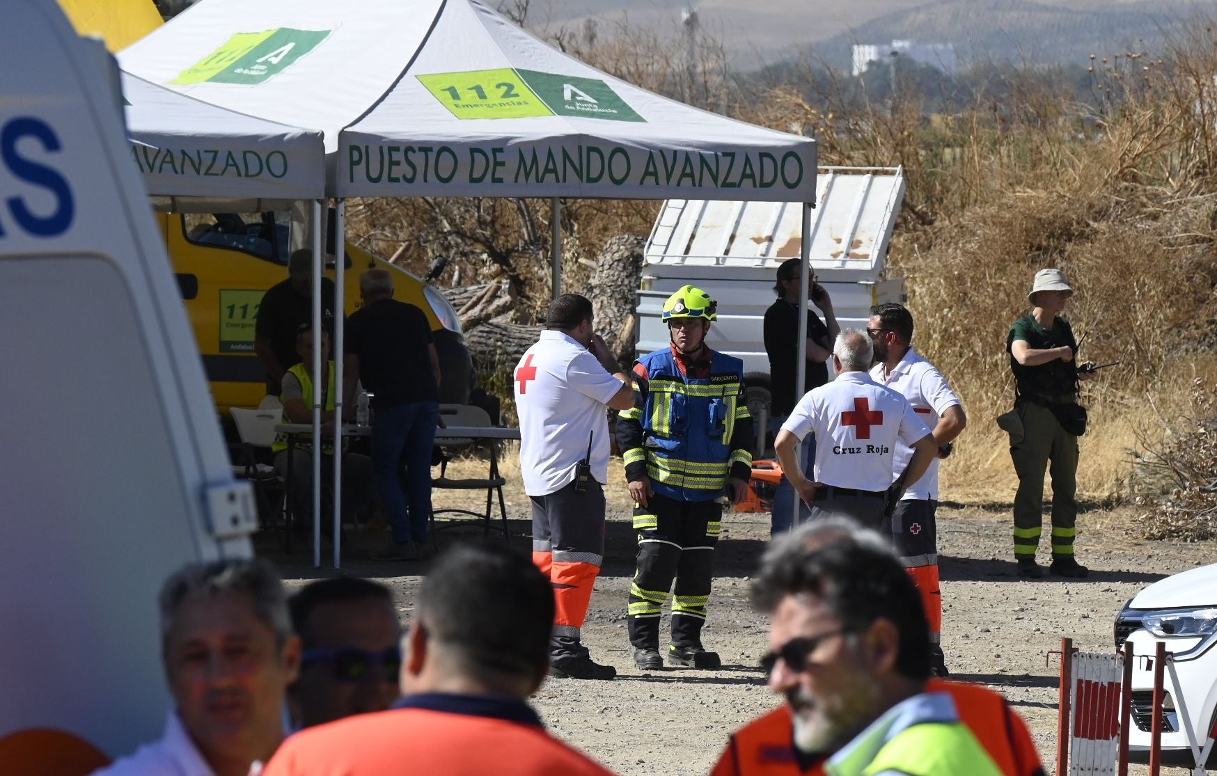 Las mejores imágenes del centro de operaciones para el incendio en la Sierra de Córdoba