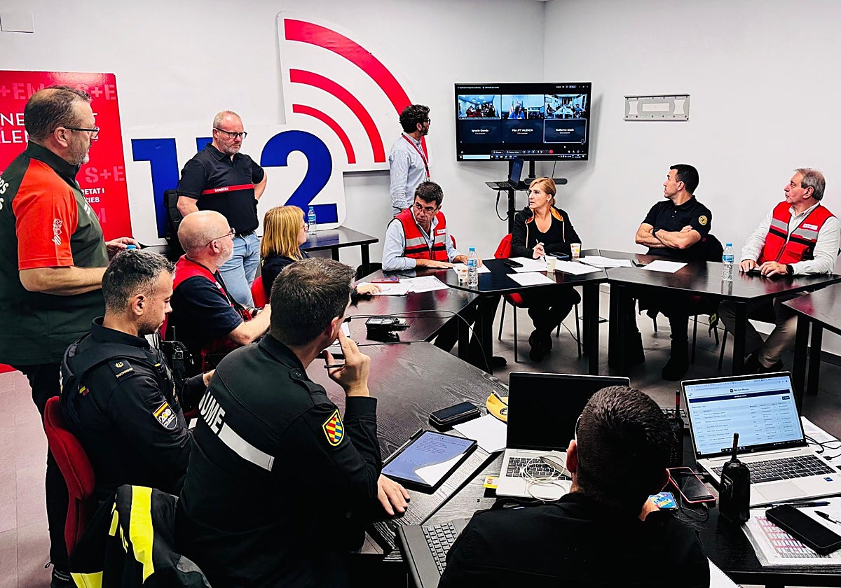 Imagen de la reunión del Cecopi celebrada durante la mañana del 30 de octubre