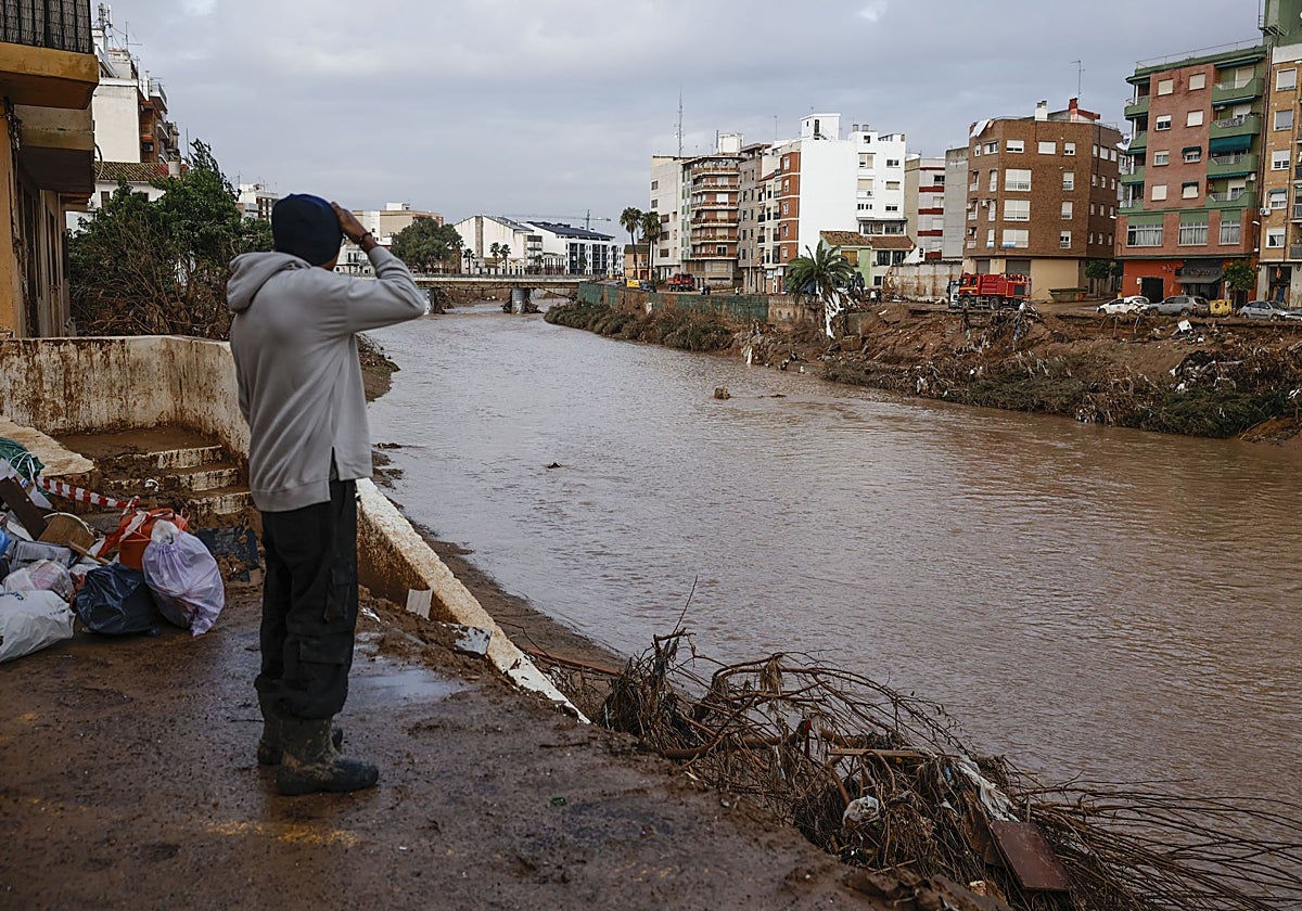 Imagen de archivo del barranco del Poyo días después de la dana del 29 de octubre