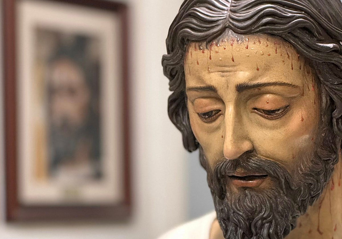 Primer plano de Nuestro Padre Jesús de las Penas