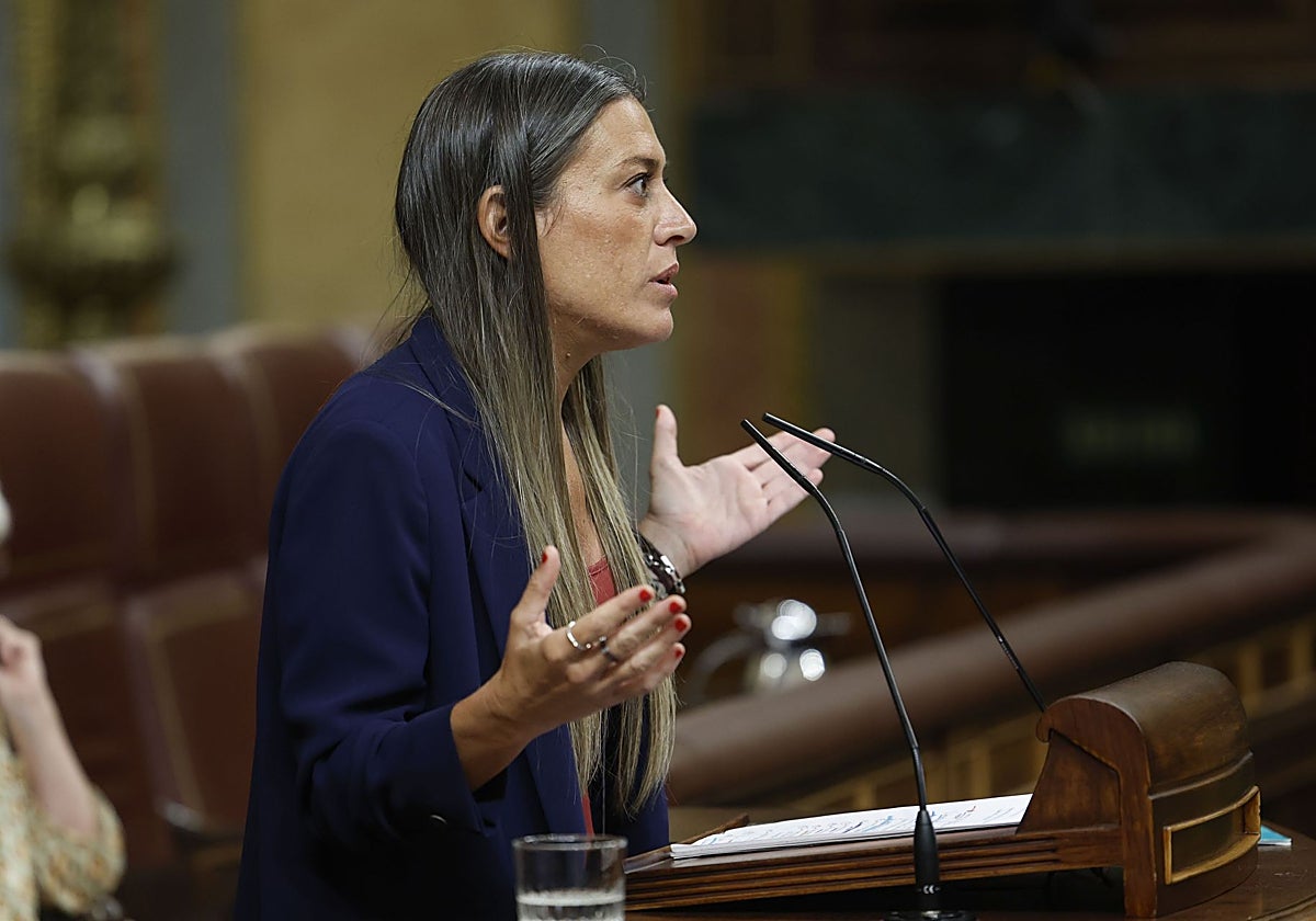 La diputada de JxCat Míriam Nogueras interviene en el Pleno del Congreso celebrado este martes