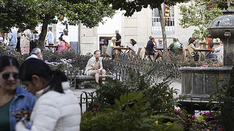 plaza de Fonseca, en el casco antiguo de Santiago