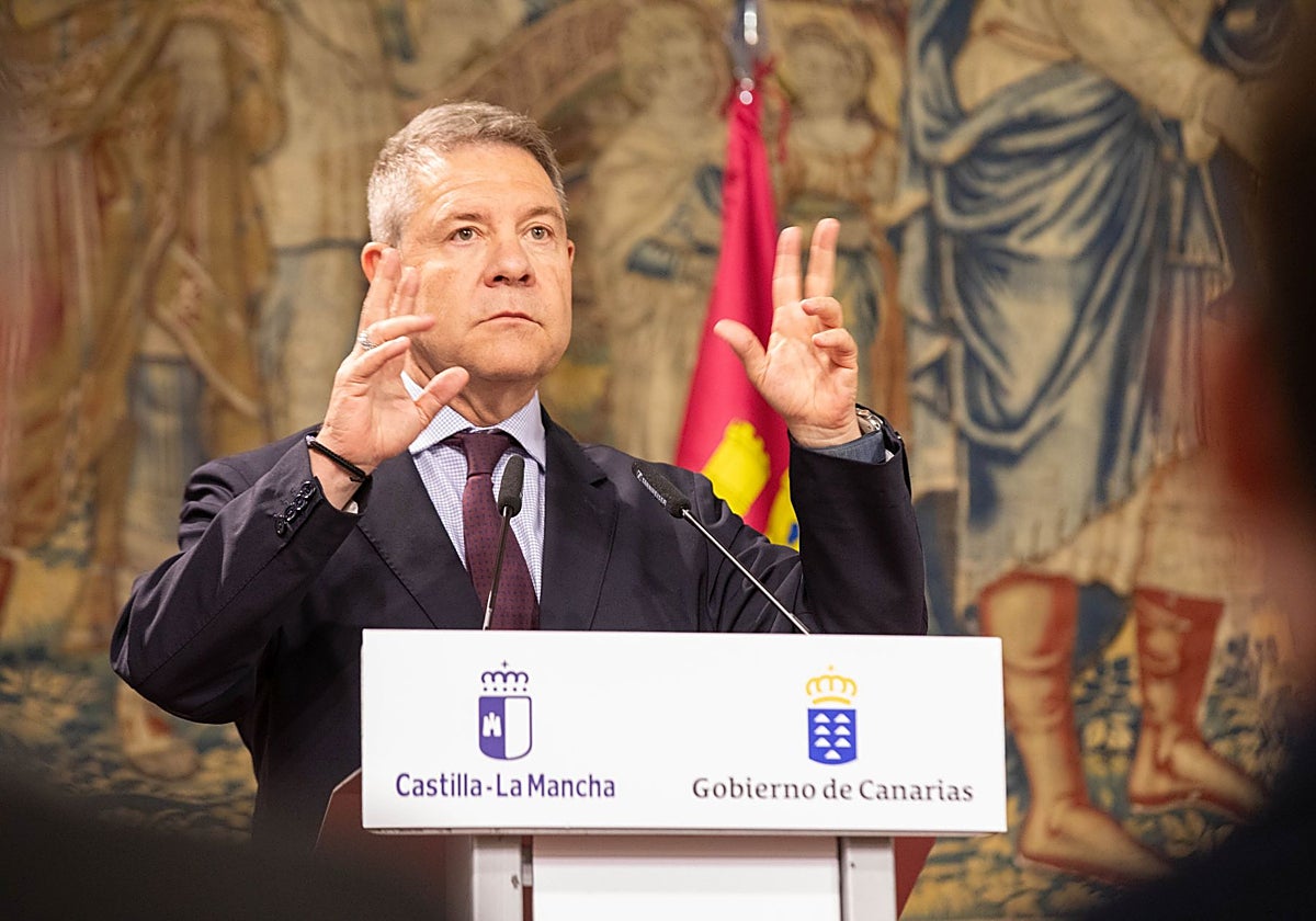Emiliano García-Page, presidente de Castilla-La Mancha, este miércoles en Toledo