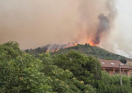 La situación «muy complicada» en el incendio del Valle del Tiétar obliga a confinar a los vecinos de El Arenal