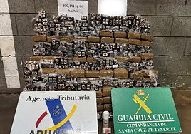 Detenida en Tenerife con 300 kilos de hachís ocultos en el maletero y bajo los asientos de su coche