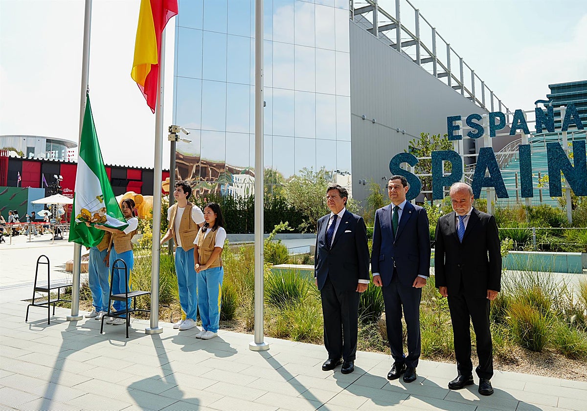 El presidente de la Junta de Andalucía, Juanma Moreno, en el Día de Andalucía en la Exposición Universal de Osaka 2025