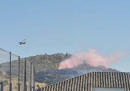 Bomberos e Infoca extinguen un incendio junto al polígono San Pancracio en Puente Genil
