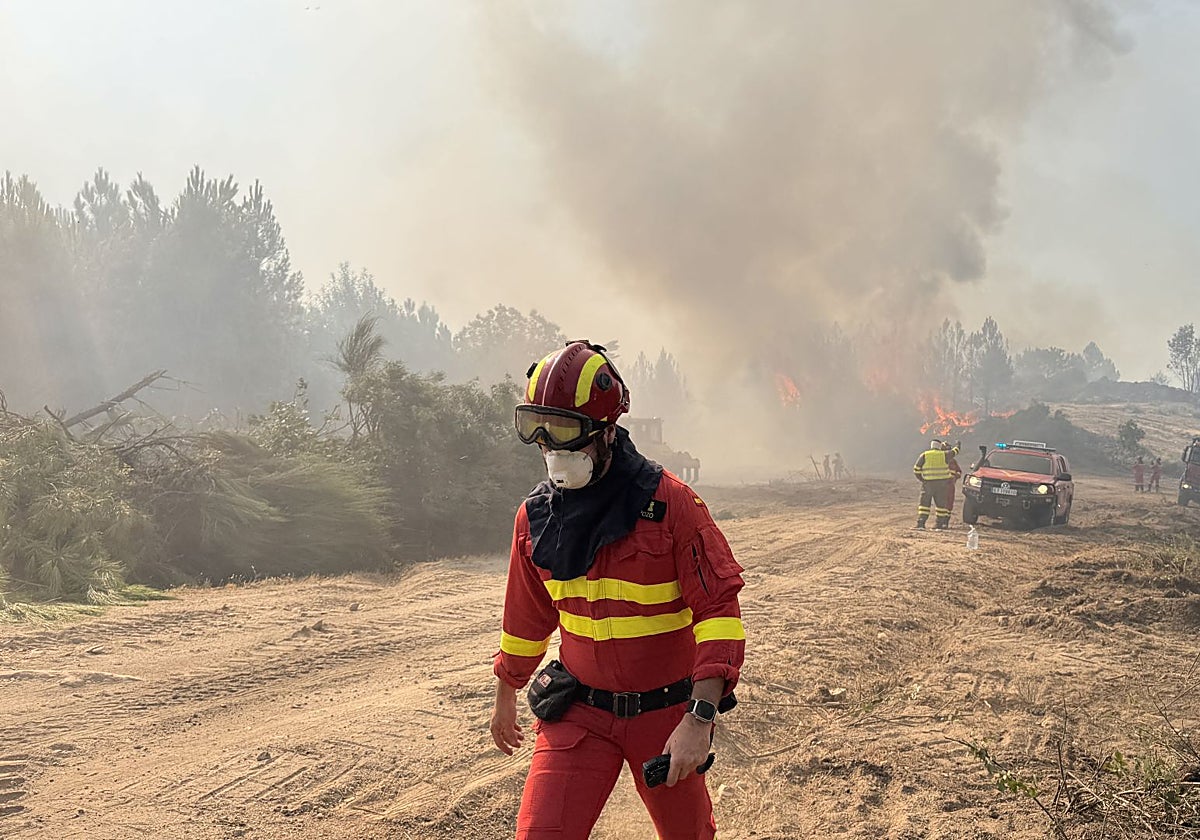 Una imagen de esta semana del incendio del Valle del Tiétar en Ávila