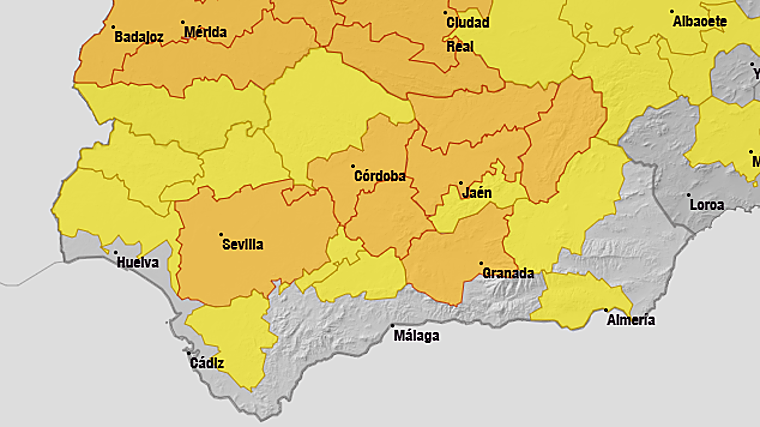 Avisos por calor en Andalucía martes 5 de agosto de 2025