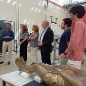 El Señor en su Santo Sepulcro de Cabra, en las instalaciones del IAPH en Sevilla