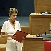 La presidenta de Navarra, María Chivite, junto al que fuera su número dos, Ramón Alzórriz