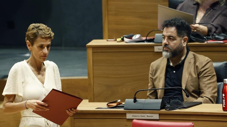 Los socios salvan a Chivite de comparecer en la comisión del Parlamento navarro sobre la trama Cerdán