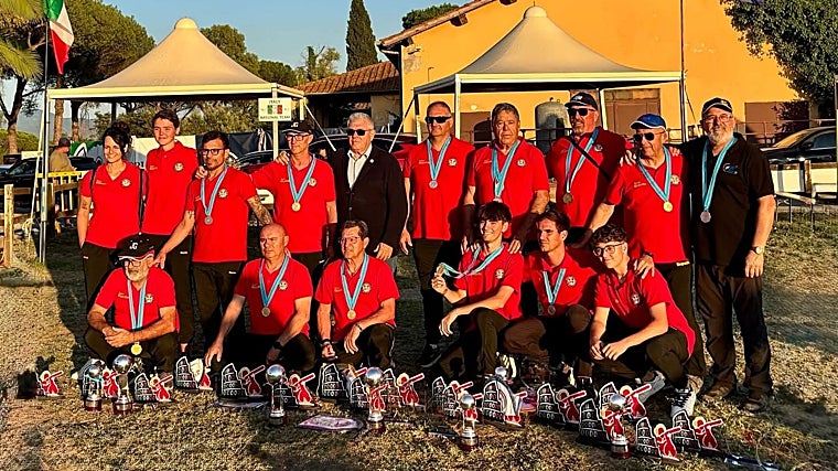 Equipo español ADTP de tiro al plato en Roma