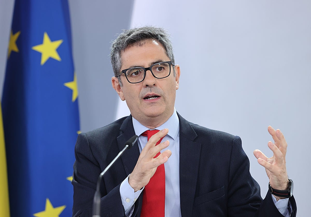 El ministro Félix Bolaños, en julio